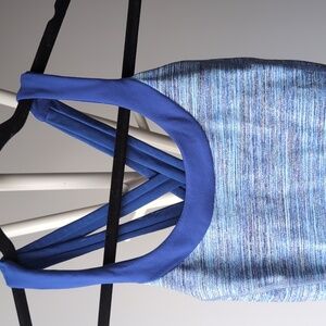 LULULEMON Enhearten Tank Sports Bra Sz 6 Space Dye Camo Caspian